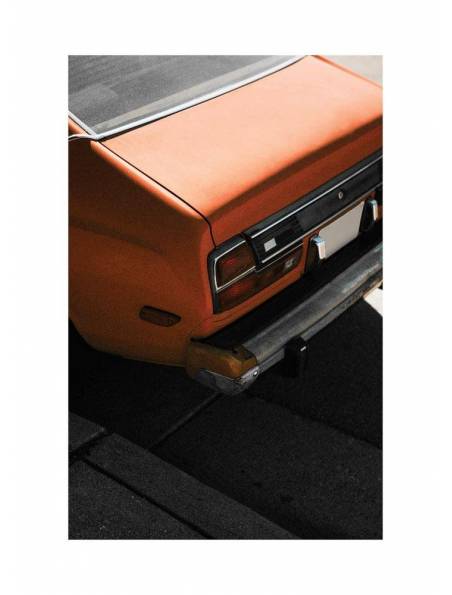 Pomarańczowy samochód, Plakat