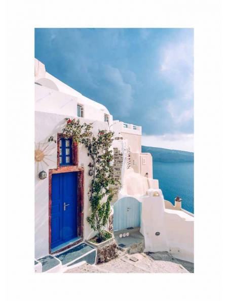 Niebieskie Drzwi na Santorini, Plakat