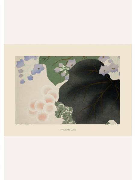 Flowers and leaves Kamisaka Sekka, Plakat - Sztuka japońska